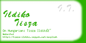 ildiko tisza business card